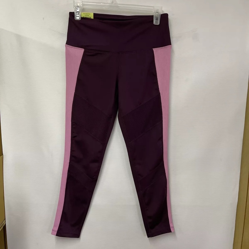 Womens Tangerine Ladies Active Rib Legging Port Rose Size Medium New